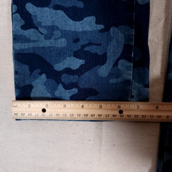 Woman Within Blue Jeans Size 14W Tall Camo Denim Pants Stretch Casual Urban - Picture 8 of 15